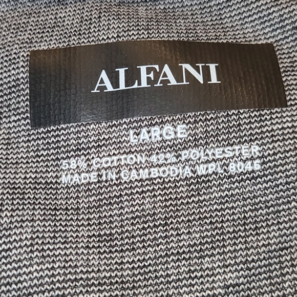 Alfani long-sleeve V-neck tee black gray - Picture 2 of 16